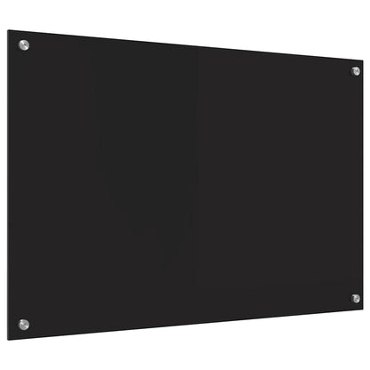 Küchenrückwand Schwarz 90 x 60 cm Gehärtetes Glas