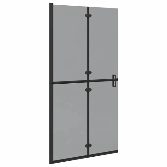 Walk-in Duschwand Schwarz 100 x 6.5 x 190 cm