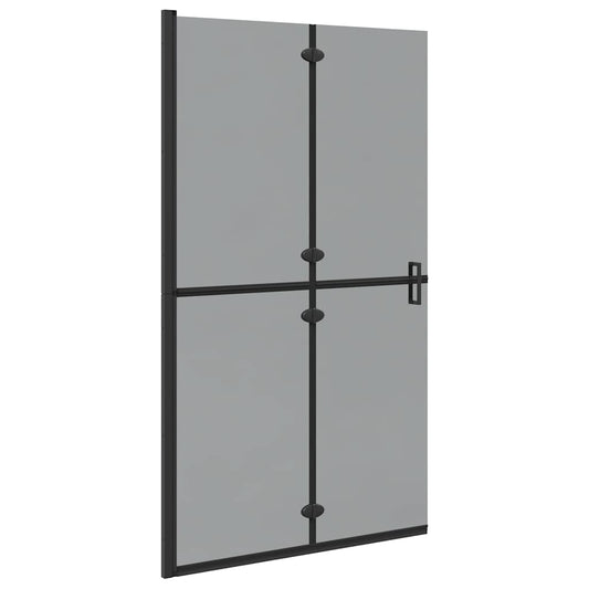 Walk-in Duschwand Schwarz 110 x 6.5 x 190 cm
