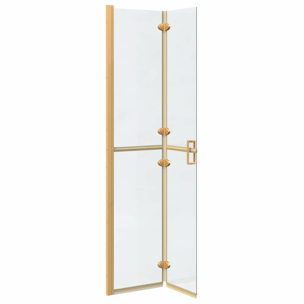 Walk-in Duschwand Gold 80 x 6.5 x 190 cm Energiesparendes Glas