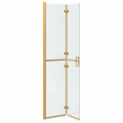 Walk-in Duschwand Gold 80 x 6.5 x 190 cm Energiesparendes Glas