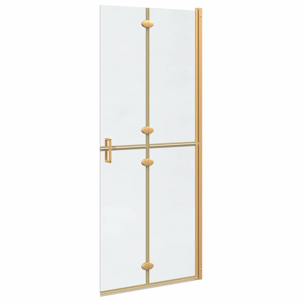 Walk-in Duschwand Gold 80 x 6.5 x 190 cm Energiesparendes Glas