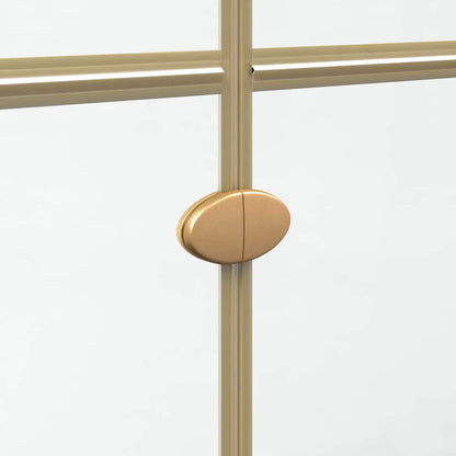 Walk-in Duschwand Gold 90 x 6.5 x 190 cm Energiesparendes Glas