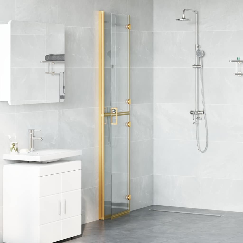 Walk-in Duschwand Gold 90 x 6.5 x 190 cm Energiesparendes Glas
