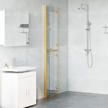 Walk-in Duschwand Gold 90 x 6.5 x 190 cm Energiesparendes Glas