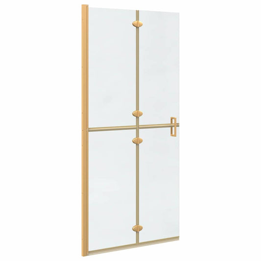 Walk-in Duschwand Gold 90 x 6.5 x 190 cm Energiesparendes Glas