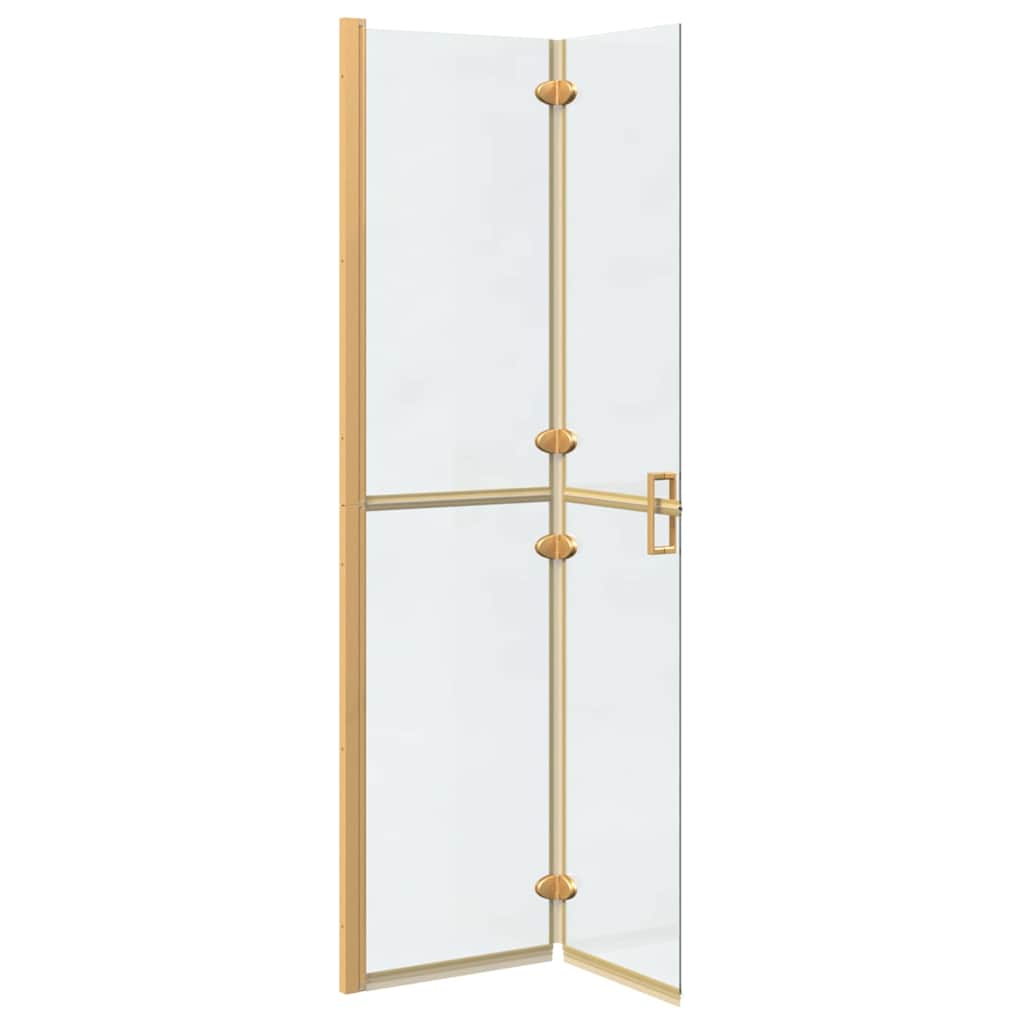 Walk-in Duschwand Gold 90 x 6.5 x 190 cm Energiesparendes Glas