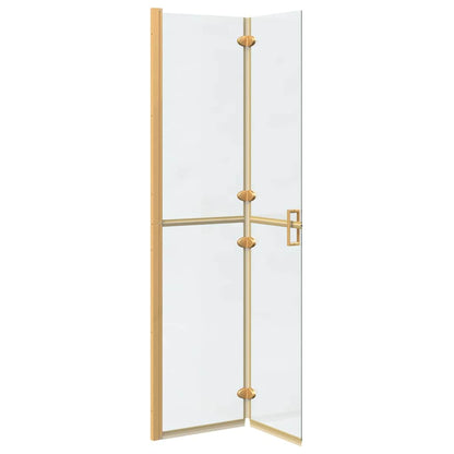 Walk-in Duschwand Gold 90 x 6.5 x 190 cm Energiesparendes Glas