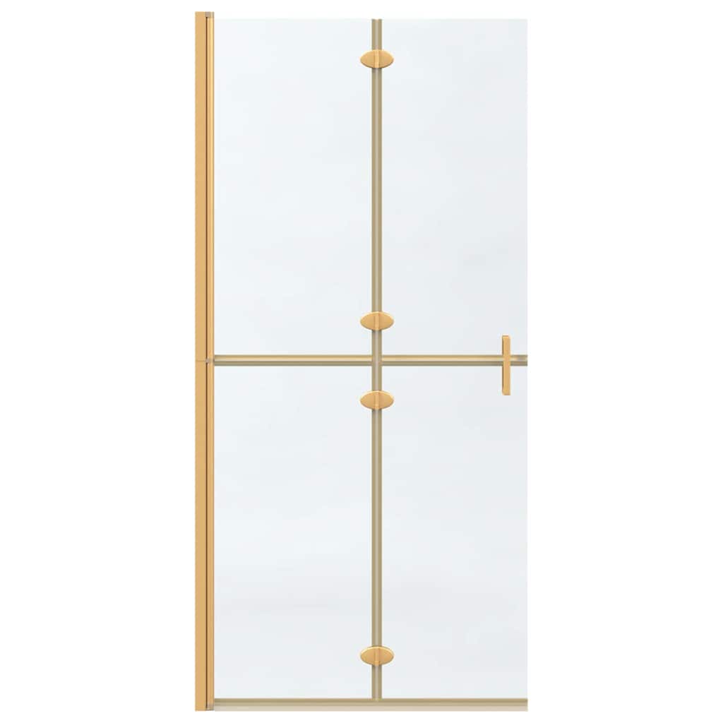 Walk-in Duschwand Gold 90 x 6.5 x 190 cm Energiesparendes Glas