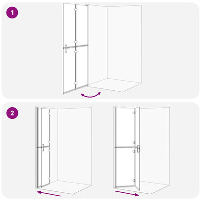 Walk-in Duschwand Gold 90 x 6.5 x 190 cm Energiesparendes Glas