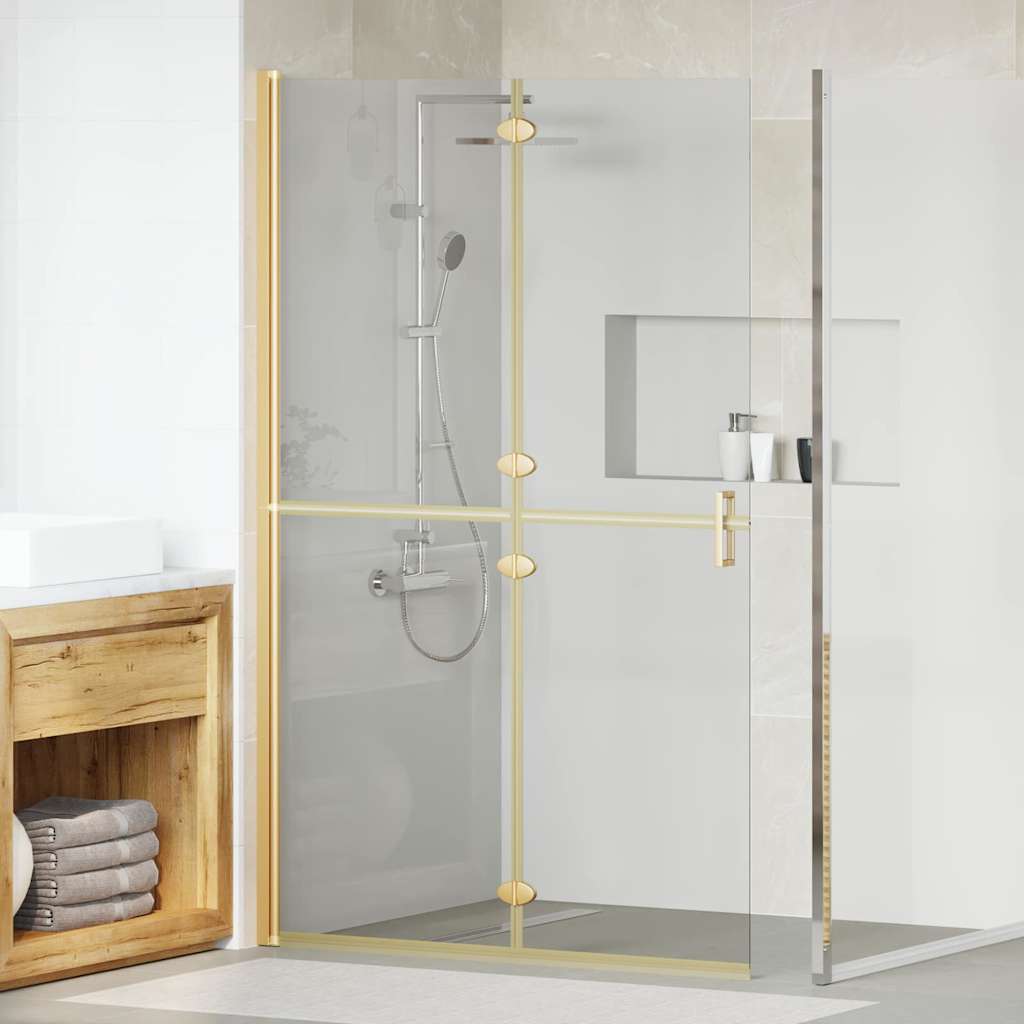 Walk-in Duschwand Gold 120 x 6,5 x 190 cm Energiesparendes Glas