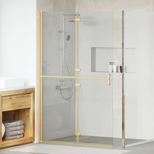 Walk-in Duschwand Gold 120 x 6,5 x 190 cm Energiesparendes Glas