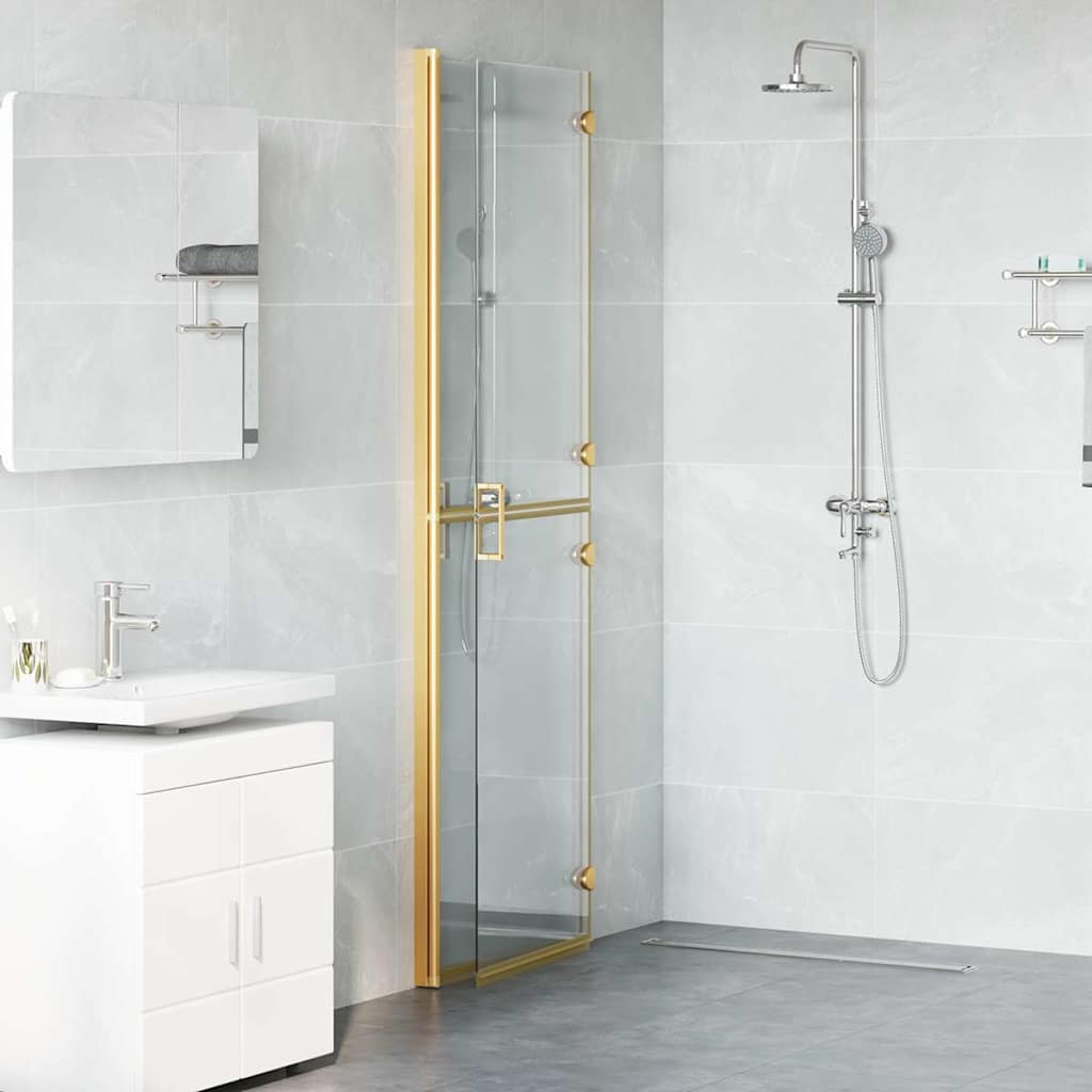 Walk-in Duschwand Gold 120 x 6,5 x 190 cm Energiesparendes Glas