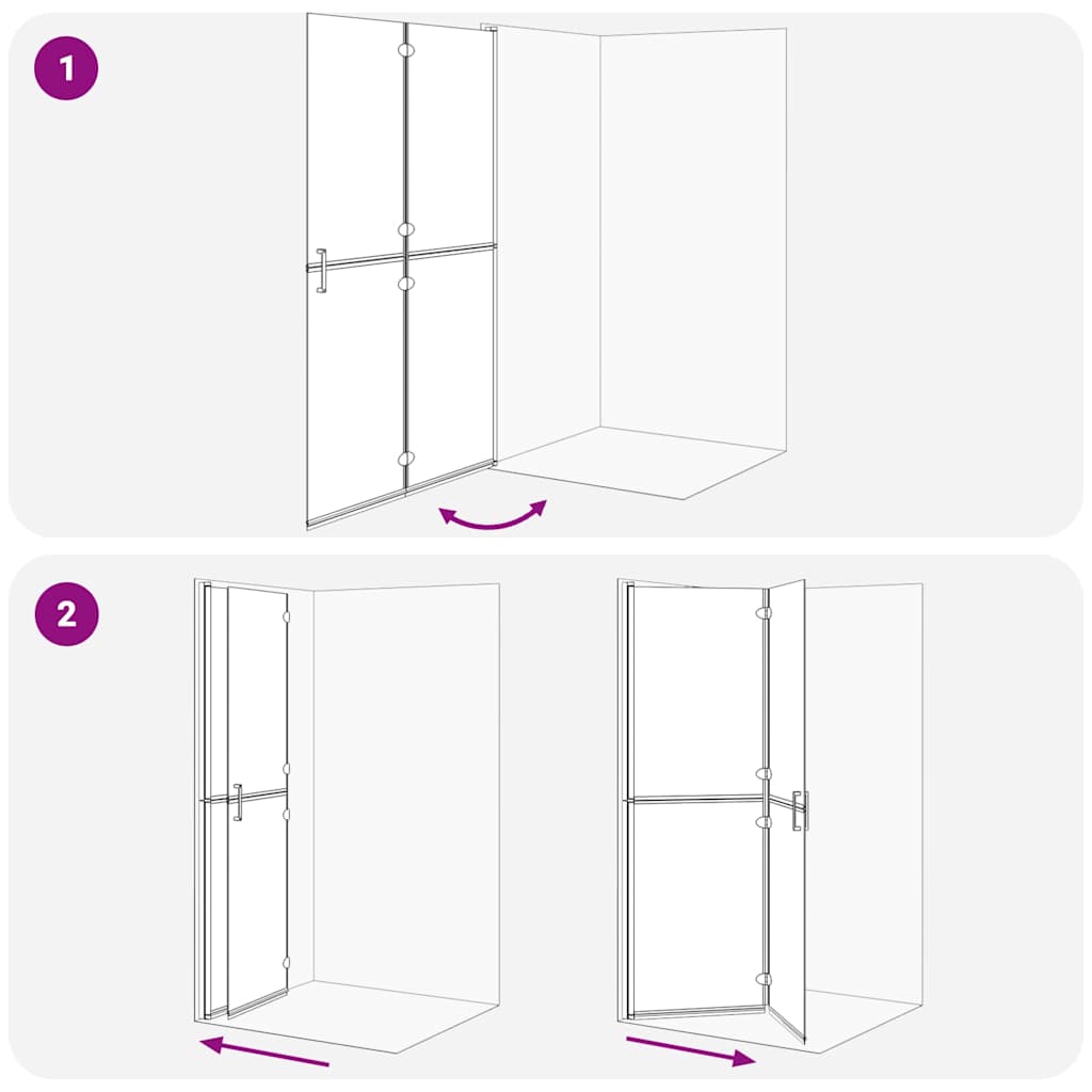Walk-in Duschwand Gold 120 x 6,5 x 190 cm Energiesparendes Glas