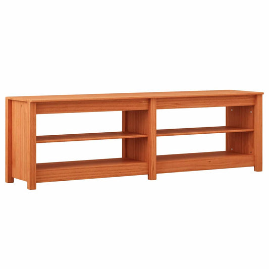Schuhbank Wachsbraun 160 x 36,5 x 50 cm Massivholz Kiefer