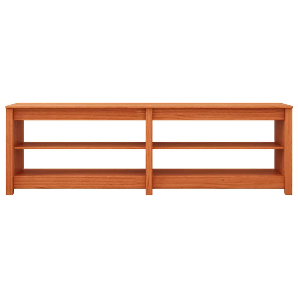 Schuhbank Wachsbraun 160 x 36,5 x 50 cm Massivholz Kiefer