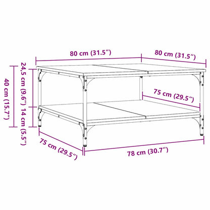 Couchtisch Altholz 80 x 80 x 40 cm Holzwerkstoff