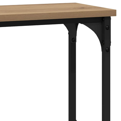 Konsolentisch mit Regal Eiche handwerklich 100 x 22,5 x 75 cm