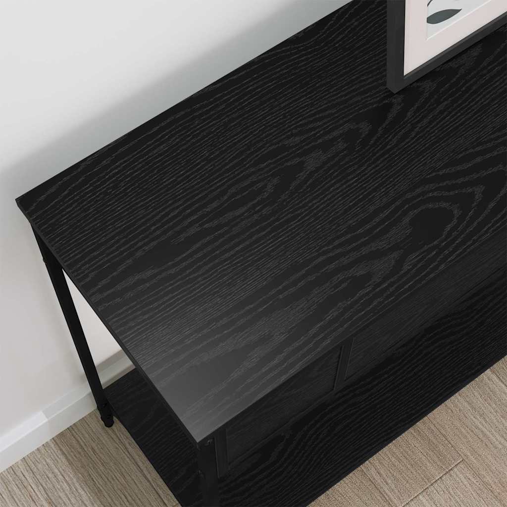 Konsolentisch Sonstiges Schwarz Eichen-Optik 100 x 34.5 x 75 cm