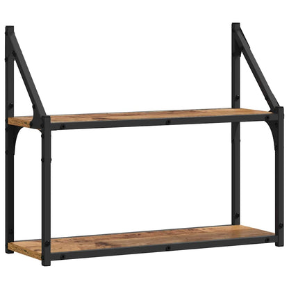 Wandregal mit Regal Altholz 60 x 21 x 51 cm Holzwerkstoff