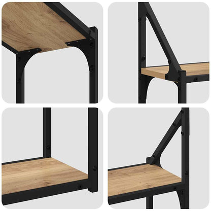 Wandregal Eiche handwerklich 60 x 21 x 51 cm Holzwerkstoff