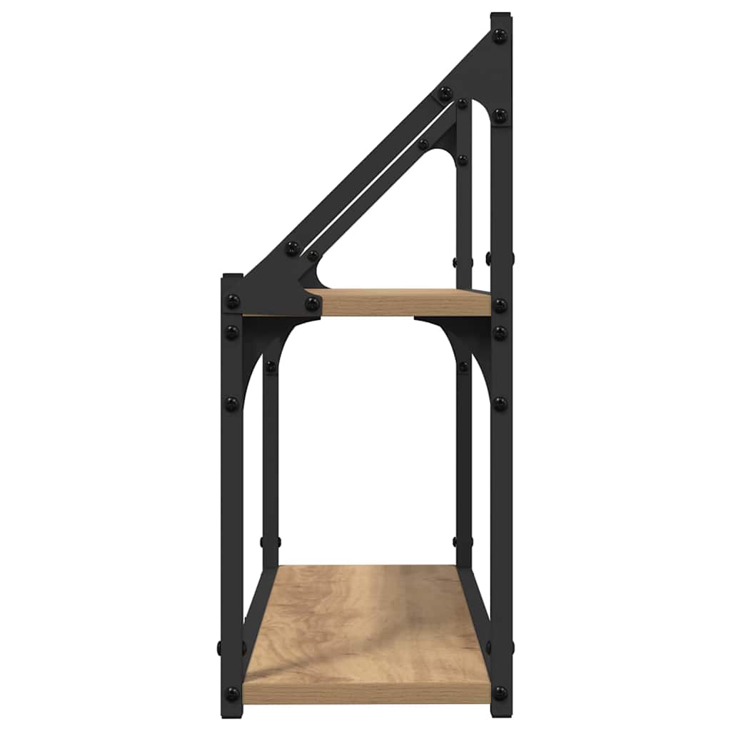 Wandregal Eiche handwerklich 60 x 21 x 51 cm Holzwerkstoff