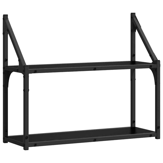 Wandregal Schwarze Eiche 60 x 21 x 51 cm Holzwerkstoff