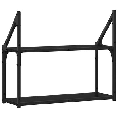 Wandregal Schwarze Eiche 60 x 21 x 51 cm Holzwerkstoff