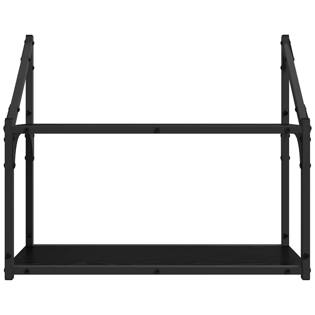 Wandregal Schwarze Eiche 60 x 21 x 51 cm Holzwerkstoff