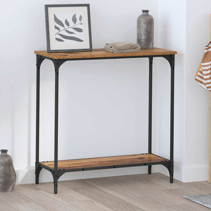 Konsolentisch mit Regal Altholz 75 x 30.5 x 75 cm Holzwerkstoff