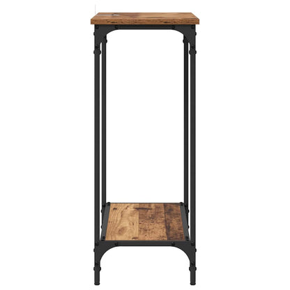 Konsolentisch mit Regal Altholz 75 x 30.5 x 75 cm Holzwerkstoff
