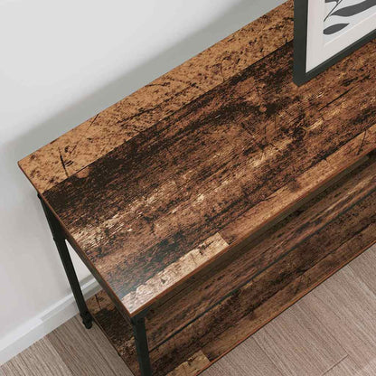 Konsolentisch mit Regal Altholz 100 x 29 x 75 cm Holzwerkstoff