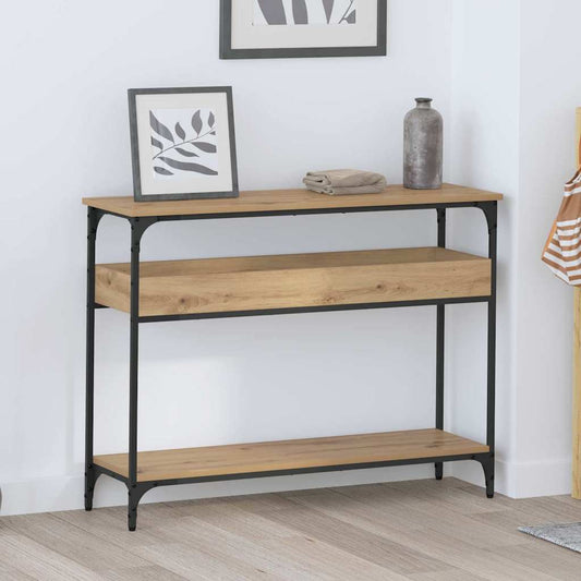 Konsolentisch Eiche handwerklich 100 x 29 x 75 cm Holzwerkstoff