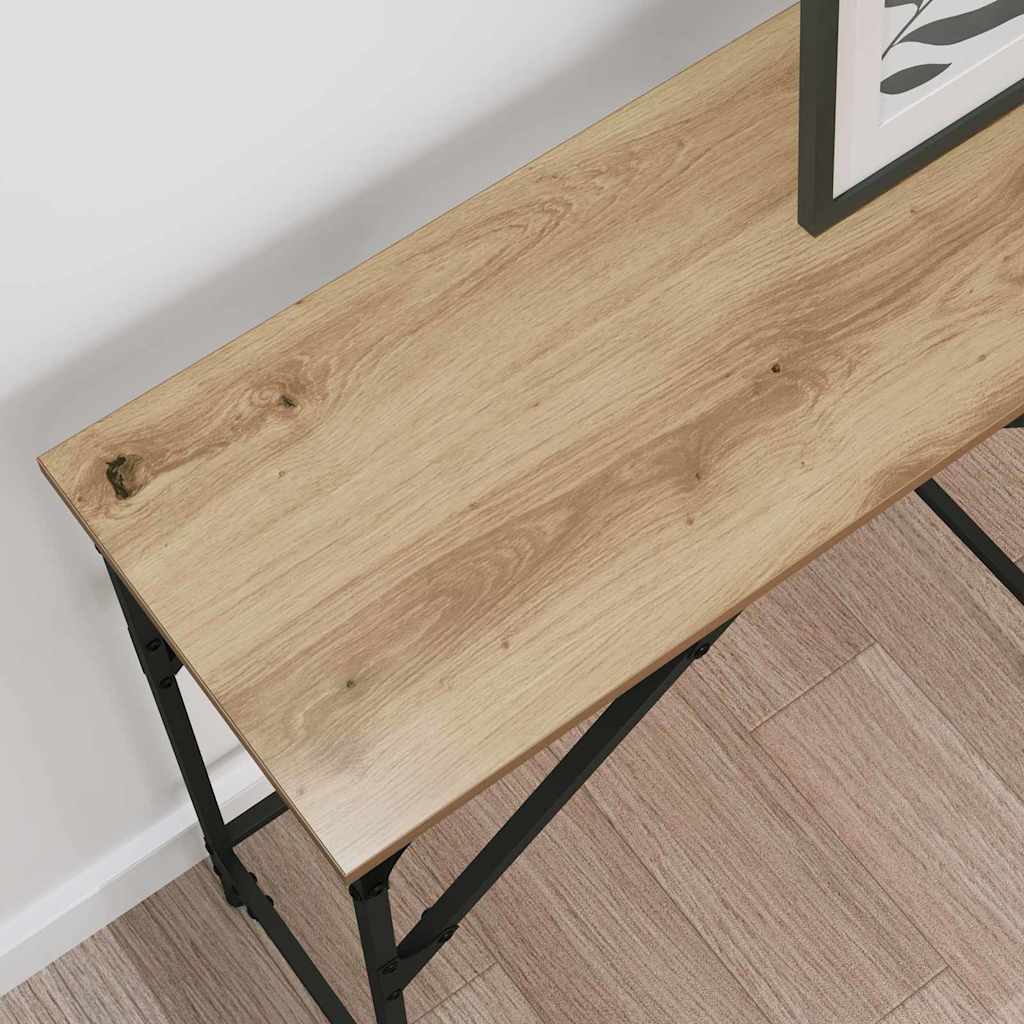 Konsolentisch Eiche handwerklich 140 x 29 x 75 cm Holzwerkstoff