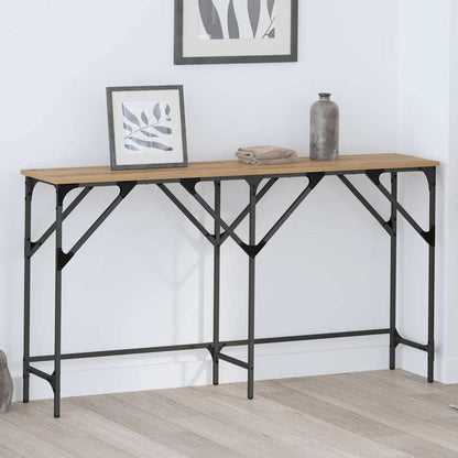 Konsolentisch Eiche handwerklich 140 x 29 x 75 cm Holzwerkstoff