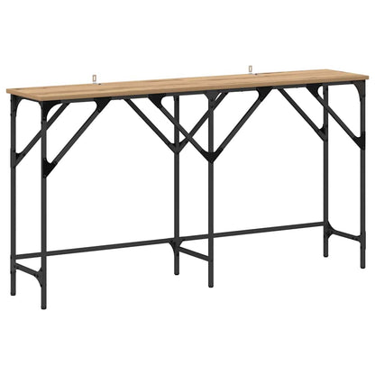 Konsolentisch Eiche handwerklich 140 x 29 x 75 cm Holzwerkstoff