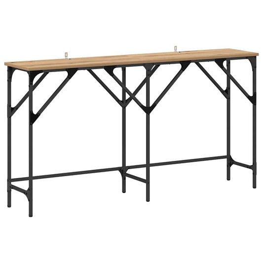 Konsolentisch Eiche handwerklich 140 x 29 x 75 cm Holzwerkstoff