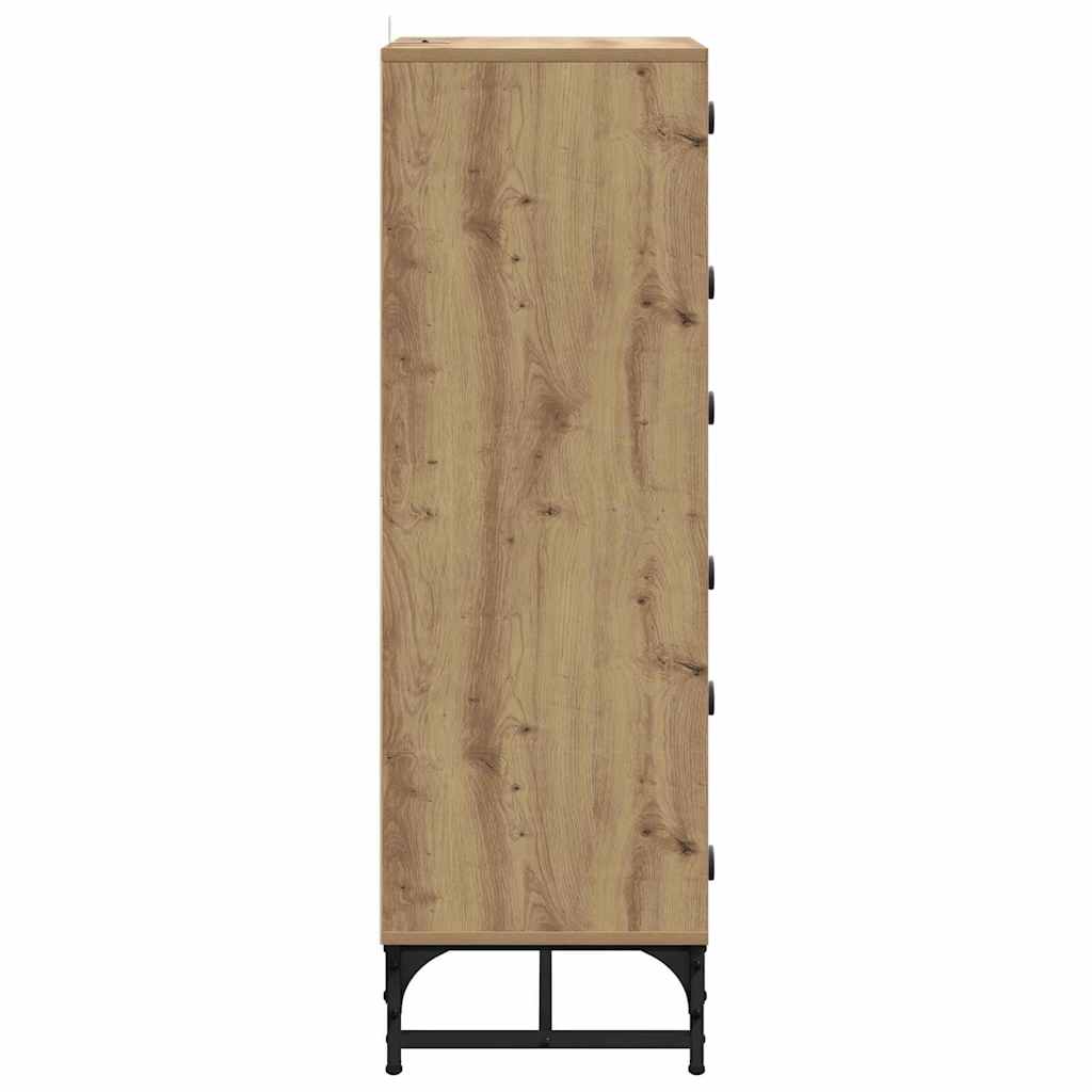 Hochboard Artisan-Eiche 35 x 37 x 117 cm Holzwerkstoff