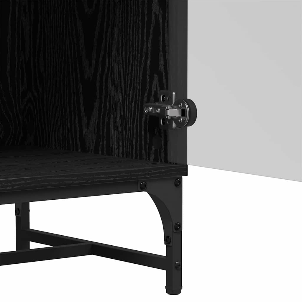 Hochboard Schwarze Eiche 35 x 37 x 117 cm Holzwerkstoff
