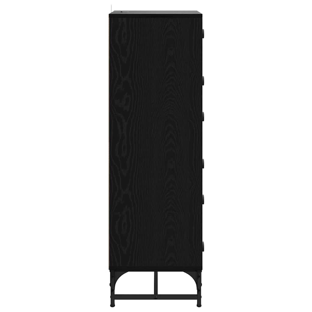 Hochboard Schwarze Eiche 35 x 37 x 117 cm Holzwerkstoff