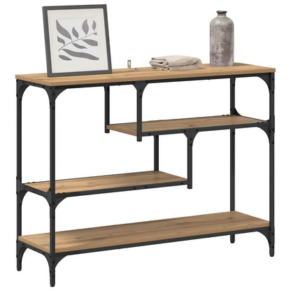 Konsolentisch Eiche handwerklich 100 x 30 x 75 cm Holzwerkstoff