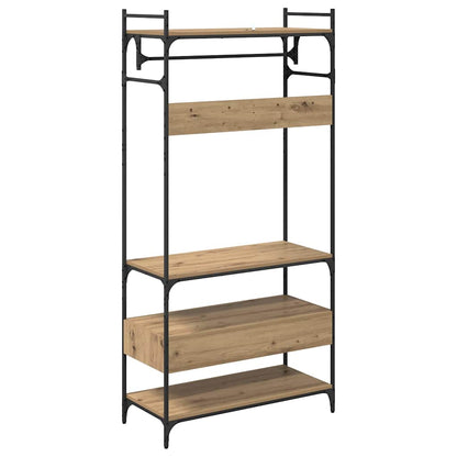 Kleiderschrank mit Regal Eiche handwerklich 89 x 39 x 184.5 cm