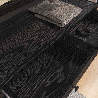 Kleiderschrank Schwarz Eichen-Optik 89 x 39 x 184.5 cm