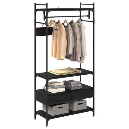 Kleiderschrank Schwarze Eiche 89 x 39 x 184.5 cm Holzwerkstoff