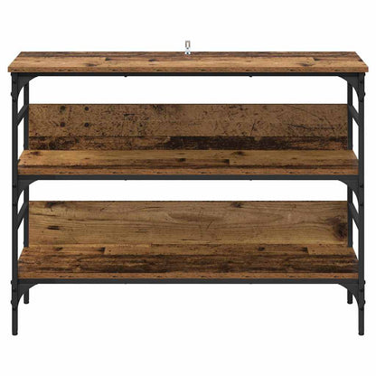 Konsolentisch mit Regal Altholz 100 x 32 x 75 cm Holzwerkstoff