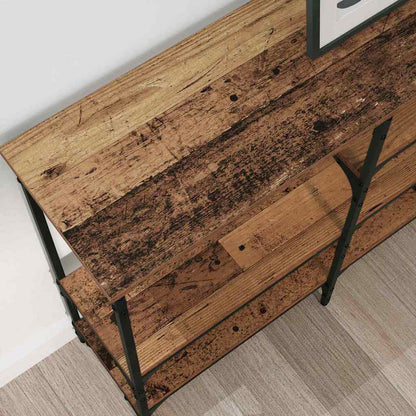 Konsolentisch mit Regal Altholz 160 x 29 x 80 cm Holzwerkstoff