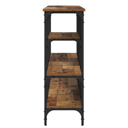 Konsolentisch mit Regal Altholz 160 x 29 x 80 cm Holzwerkstoff
