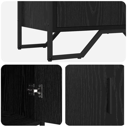 Sideboard Schwarze Eiche 78 x 35.5 x 74.5 cm Holzwerkstoff