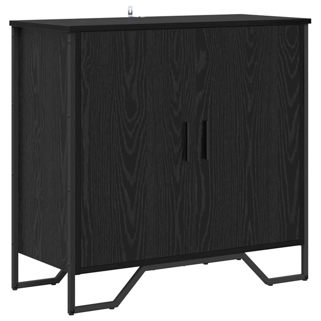 Sideboard Schwarze Eiche 78 x 35.5 x 74.5 cm Holzwerkstoff