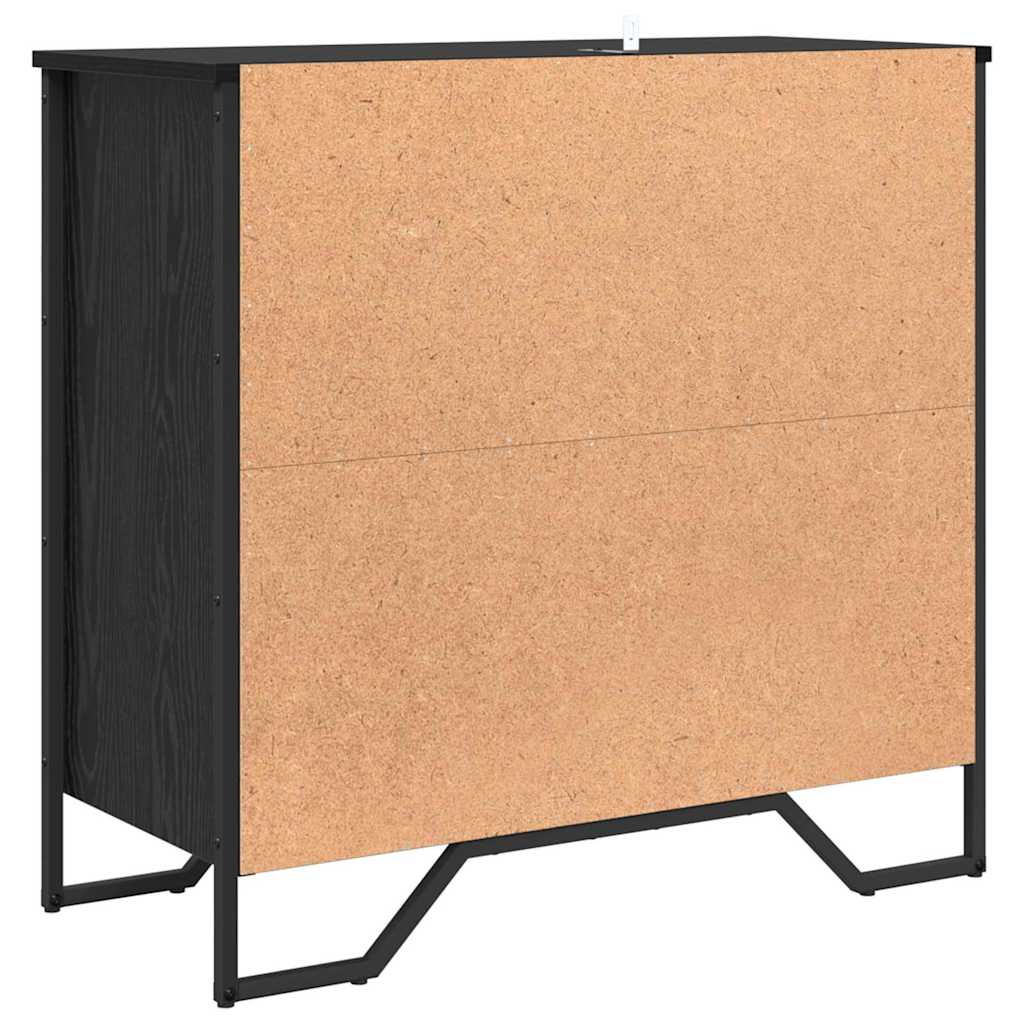 Sideboard Schwarze Eiche 78 x 35.5 x 74.5 cm Holzwerkstoff